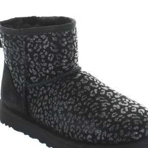 UGG Classic Mini Women's Suede Snow Leopard Boots Size 8